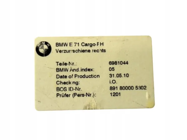 Höger Takräckesled BMW X6 E71 6981044 image 3