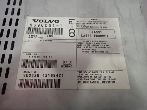 Leitor de CD usado OEM 8696051 para Volvo S40 II image 7
