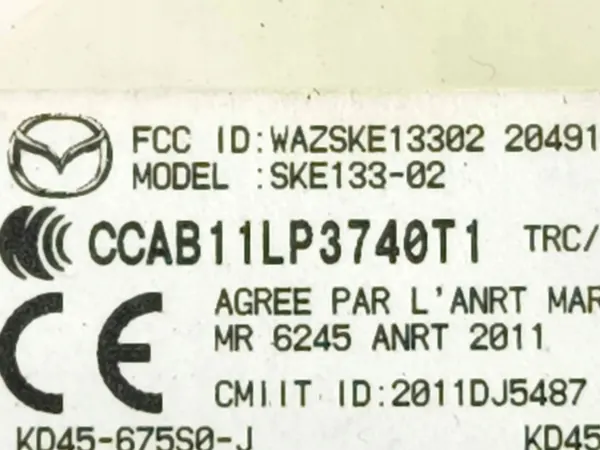 Mazda 6 2013 Rattlås OEM CCAB11LP3740T1 image 8