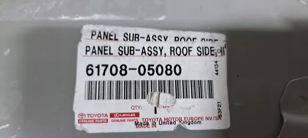 Toyota Avensis linker binnen dakpaneel OEM 61708-05080 image 6