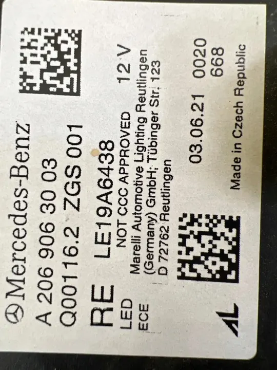 Rechter Koplamp Mercedes C-Klasse W206 Digital Light A2069063003 image 2