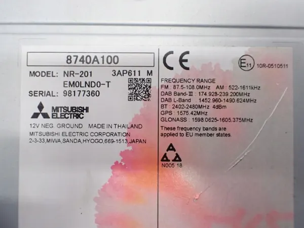 OEM 8740A100 Radio Näyttöpaneeli Antenni Mitsubishi image 9