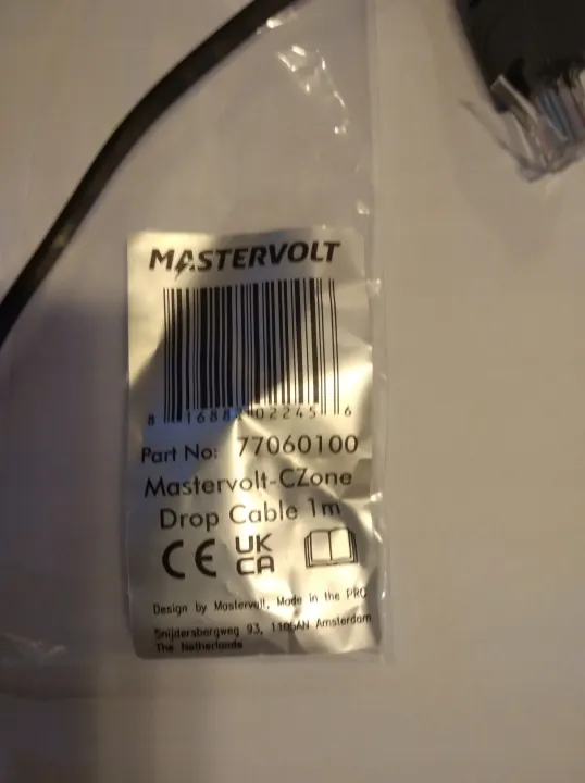 Mastervolt 7706100 Drop-kabel 1m Svart image 3
