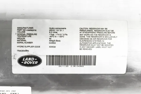 Lufttank OEM L8A2-5B709-AA för Range Rover Velar L560 image 5