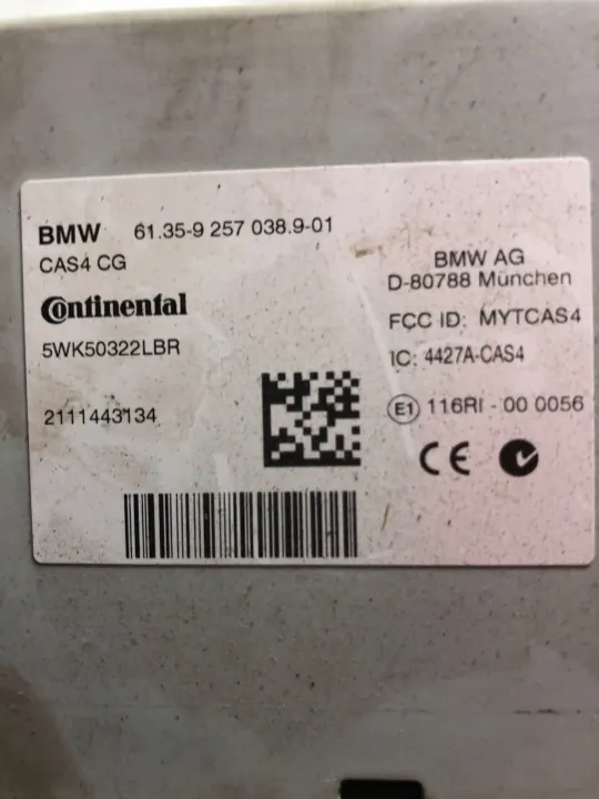 BMW CAS-module OEM 9257038 voor 5-serie F10/F11 image 4