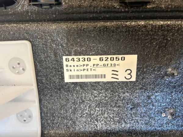 Toyota Mirai II Kofferbakplank OEM 64330-62050 Gebruikt image 8