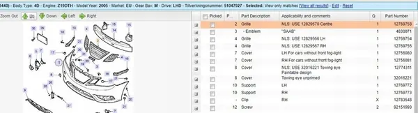 GRIGLIA SAAB 9-3 (YS3F) 1.9L 2005 12829570 image 9