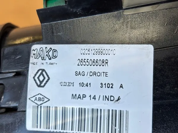 RENAULT CLIO 4 IV 3D 5D HB 12- HÖGER BAKLAMP 265506608R image 7