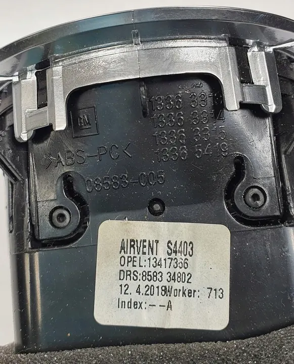 Grade de Ventilação Opel Adam 13417366 13363314 image 3