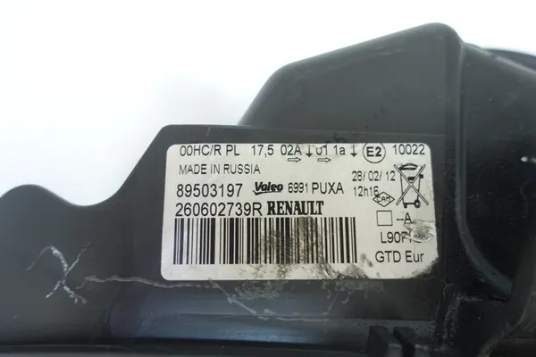 Vasen Ajovalot Dacia Logan 2009- 260602739R image 10