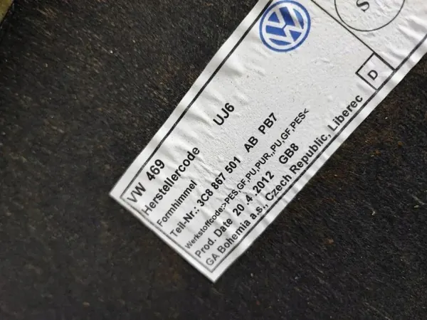 OEM 3C8867501 VW CC Painel de Teto Completo image 3