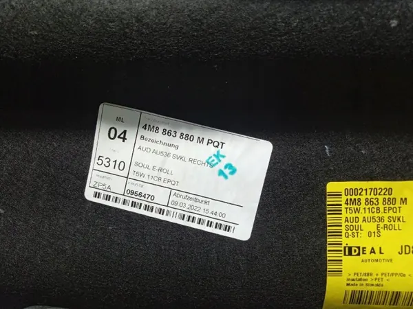 Tapis de coffre Audi SQ8 Q8 OEM 4M8863880M image 10