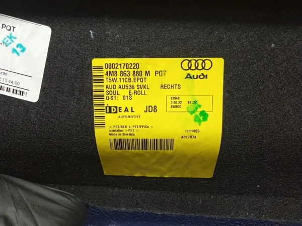 Tapis de coffre Audi SQ8 Q8 OEM 4M8863880M image 9