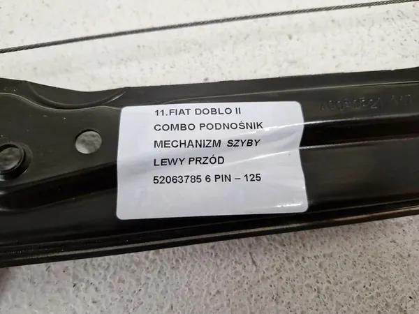 Regulador de janela dianteira esquerda FIAT DOBLO 2 II COMBO D OEM 52063785 image 4