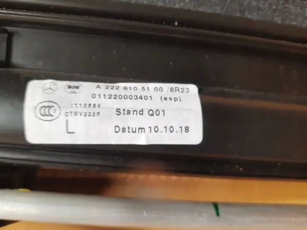 Mercedes S W222 Linke Hintertür-Rollladen OEM A2228105100 image 3