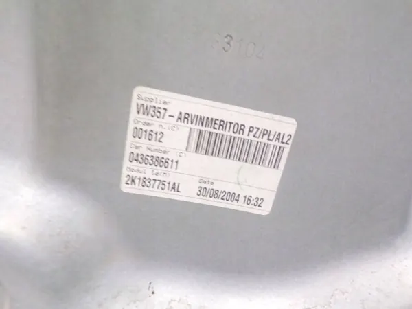 OEM 2K1837751AL Vänster Framruta Regulator Caddy III image 3