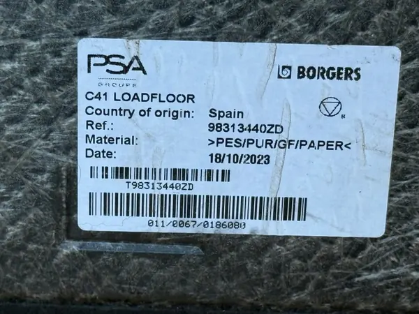 OEM 745140524R Bagagegolvspanel för Citroen C4 III image 3