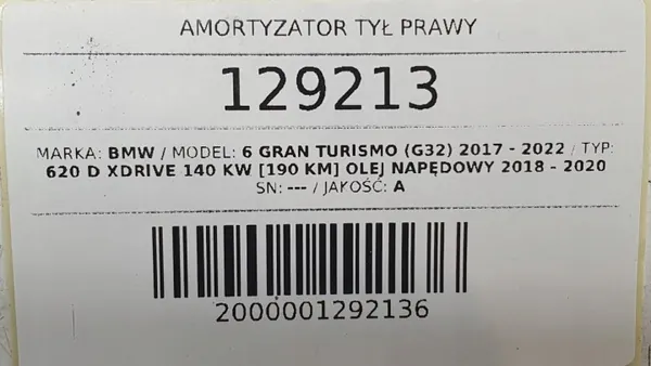 Achter Rechter Schokdemper OEM 13981113 8149030 BMW 6 image 7