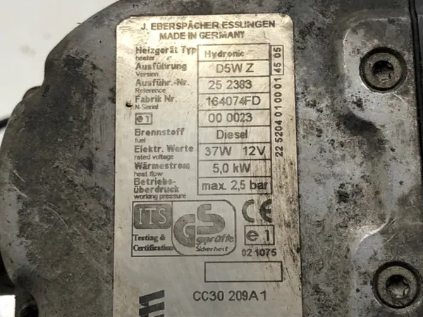 Calefactor estacionario Webasto OEM CC30209A1 Mazda 5 image 4