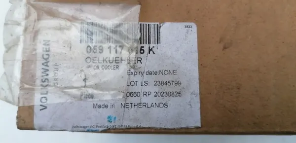 Arrefecedor de óleo Audi OE OEM 059117015K - Usado image 9