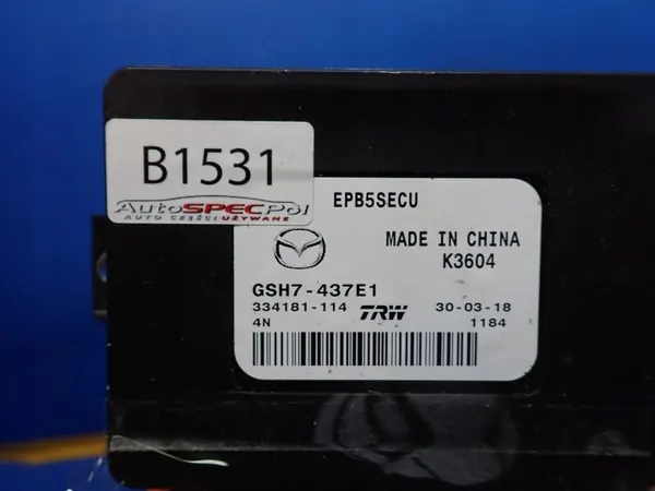 Module de frein à main Mazda 6 OEM GSH7-437E1 image 3