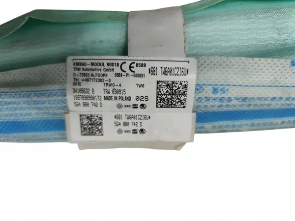 OEM 5G4880742D Rechter gordijnairbag voor VW Golf VII image 3