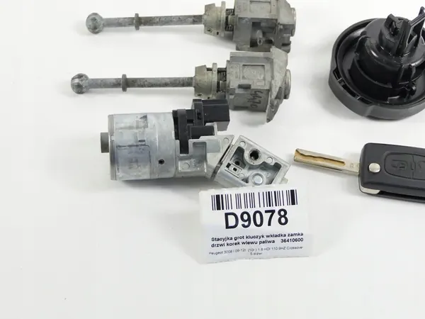 Cylindre de serrure de clé d'allumage et bouchon de carburant Peugeot 3008 I image 3