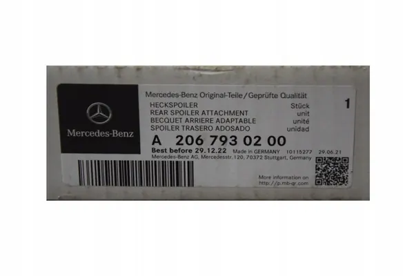Mercedes C-Class W206 Rear Spoiler OEM A-206-793-02-00 image 3