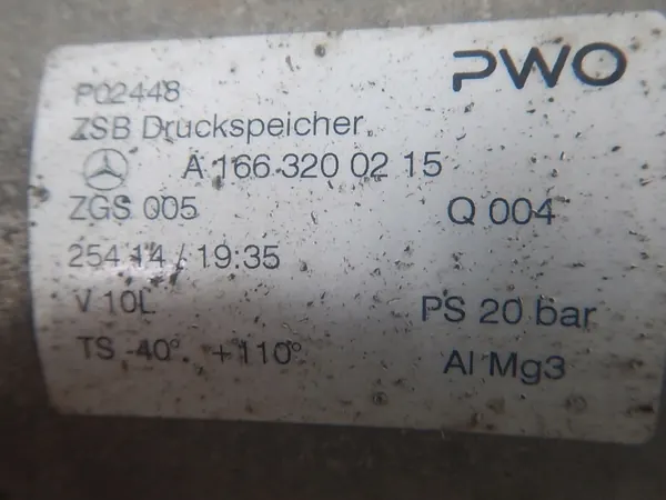 Mercedes Airmatic Luchttank OEM A1663200215 - Gebruikt image 4