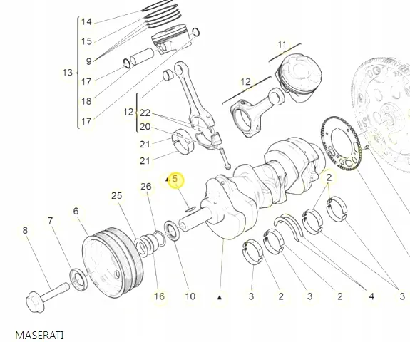 Maserati 279503 Kurbelwellensicherungsstift - Gebraucht image 5