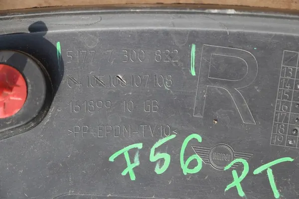 Mini Cooper F56 F57 oikea takalokasuojan peite 2014+ OEM image 6