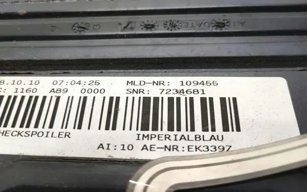 Spoiler de maletero BMW 5 F11 OEM 7234681 - Usado image 3