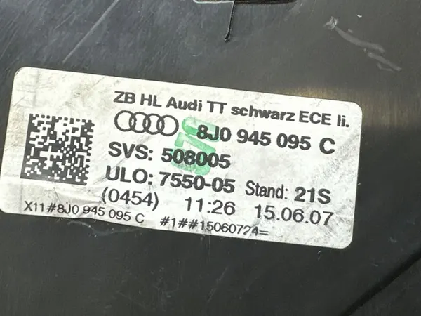 Luz trasera izquierda - Audi TT 8J 06-14 OEM 8J0945095C image 5