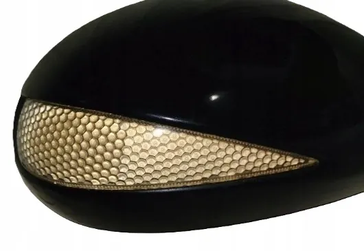 Cubierta de espejo derecho Honda Civic VIII Negra + Indicador image 3