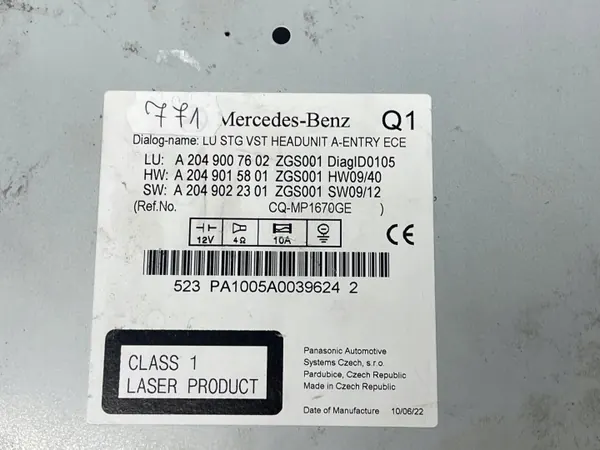 Radio GPS Mercedes C W204 OEM 2049006003 image 4