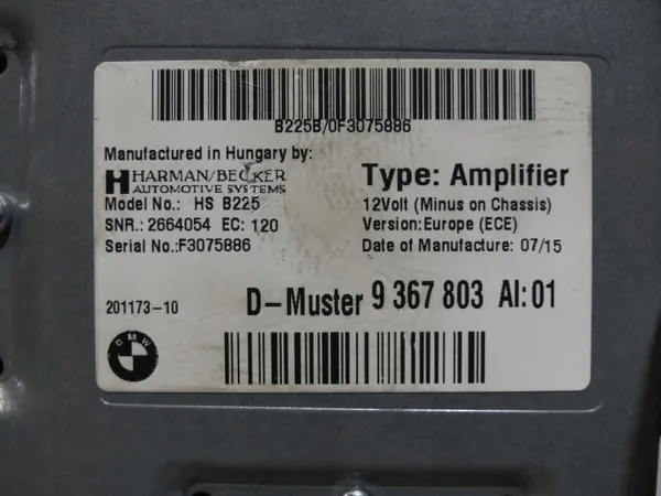 BMW OEM 9367803 Harman Kardon Förstärkare Begagnad image 4