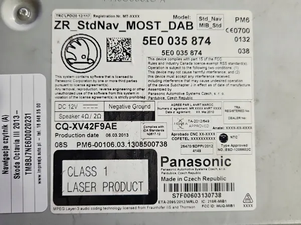 Leitor SD OEM 5E0035874 para Skoda Octavia III image 8