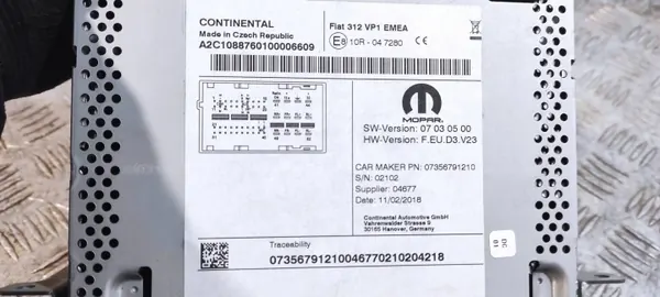 Radio Fiat 500 OEM 07356791210 - Occasion image 4