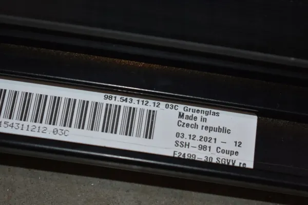 OEM 98154311212 Rechter carrosserieglas voor Porsche Cayman image 3