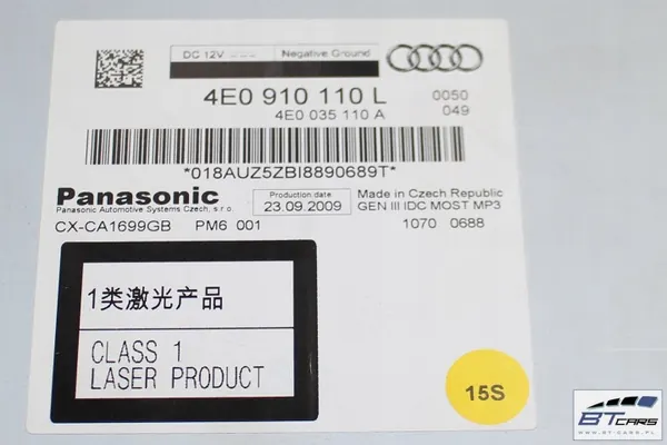 Audi CD-wisselaar OEM 4E0910110L voor A4 A5 A6 A8 Q5 Q7 image 5