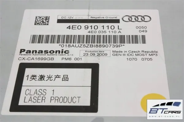 Audi CD-wisselaar OEM 4E0910110L voor A4 A5 A6 A8 Q5 Q7 image 6