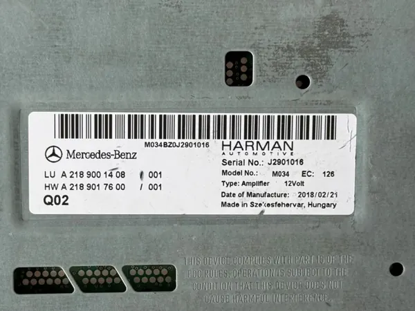 Käytetty Harman-vahvistin OEM A2189001408 Mercedes GLA W156 image 3