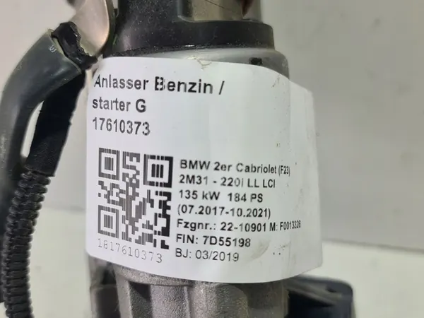 Arrancador BMW F20 F21 F30 F31 F34 F36 G01 G02 G11 G20 G30 OEM image 5