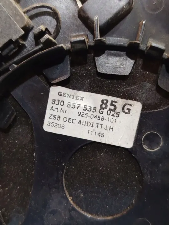 Vidro espelho esquerdo OEM 8J0857535G Audi TT 8J image 3
