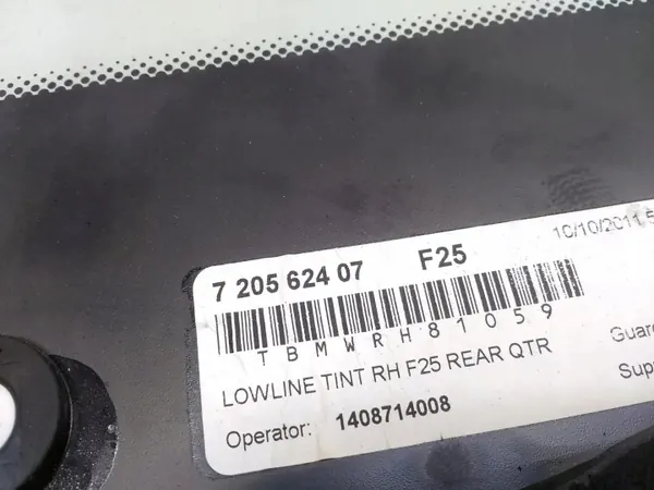 Achterruit rechts OEM 7205624 BMW X3 F25 2011 image 4
