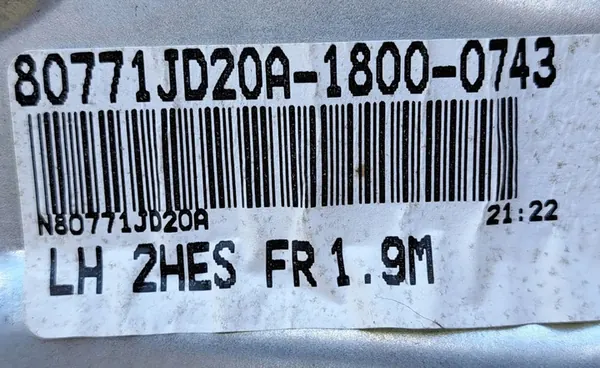 Elevador de vidro dianteiro esquerdo Nissan Qashqai J10 OE image 3