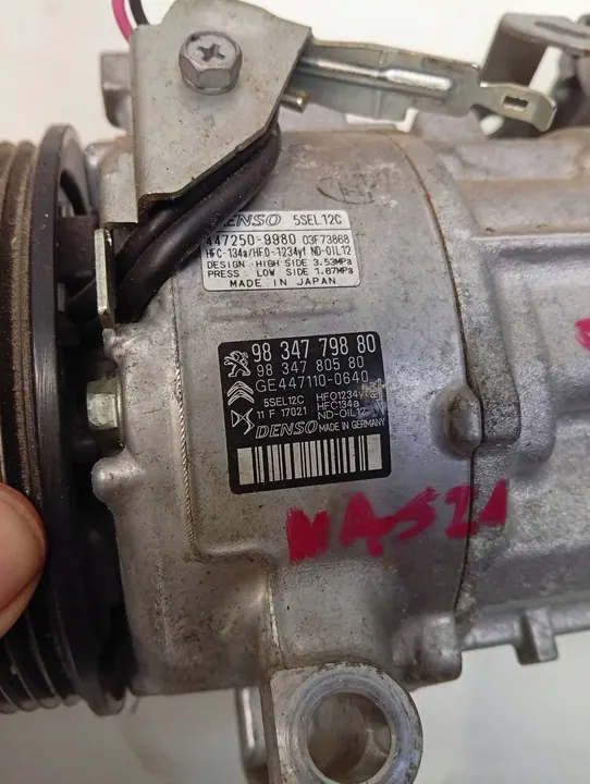 COMPRESOR DE AIRE ACONDICIONADO OPEL CROSSLAND 1.2 OEM 447250-9980 image 4