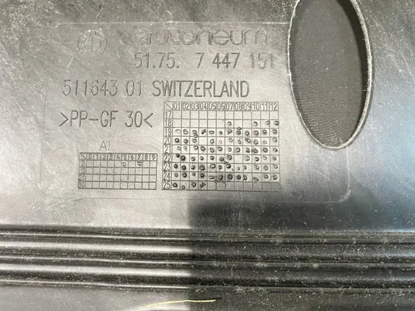 Underkroppssköld OEM 7447151 för BMW 3-serien image 4