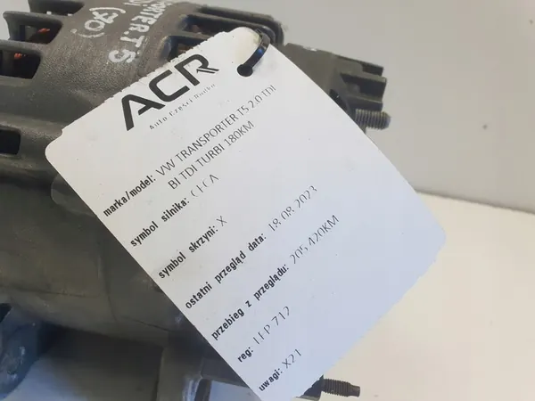 VW T5 LIFT 2.0 TDI Alternator 180A image 5