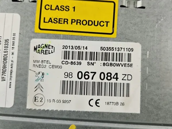 OEM 98067084ZD Werksradio für Citroen C5 II X7 image 6